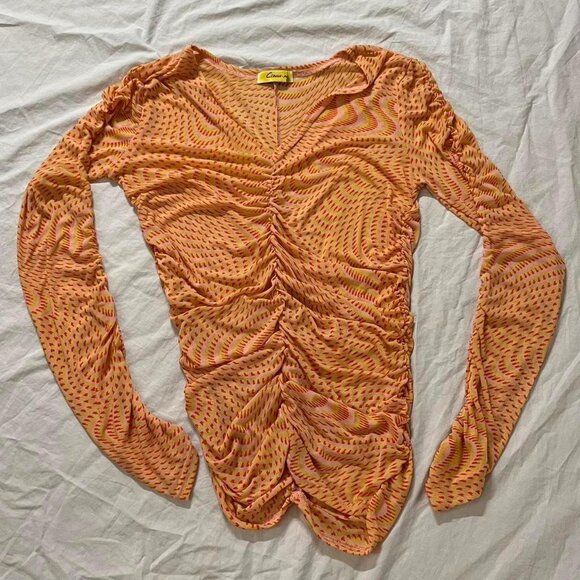 Circus ny orange mesh long sleeve no size tag I think it’s a medium kind of long - Picture 1 of 2